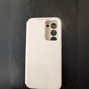 Samsung S23 Smart View Wallet Case - Cream Colour - Good Used Condition